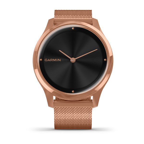 Garmin vivomove Luxe 42mm 18K Rose Gold PVD Stainless Steel Case with Rose Gold Milanese Band Smartwatch