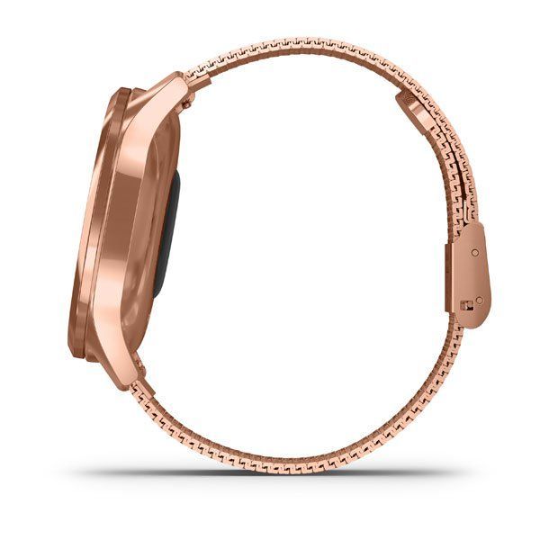 Garmin vivomove Luxe 42mm 18K Rose Gold PVD Stainless Steel Case with Rose Gold Milanese Band Smartwatch