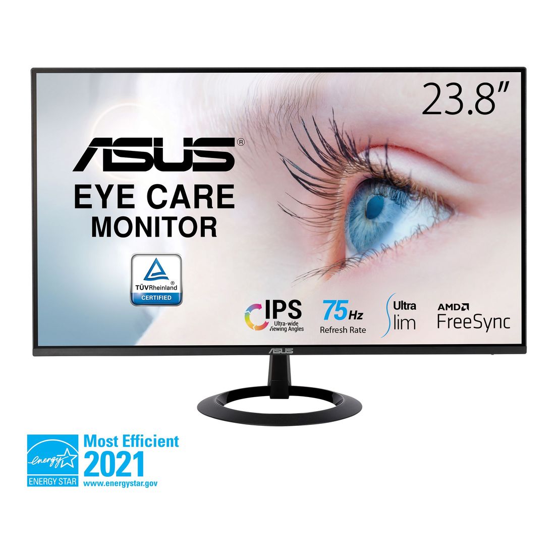 ASUS VZ24EHE 23.8-inch Full HD (1920 x 1080) IPS 75Hz Eye Care Monitor
