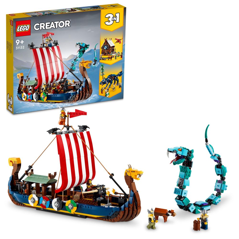 LEGO Creator Viking Ship & The Midgard Serpent 31132 (1192 Pieces)