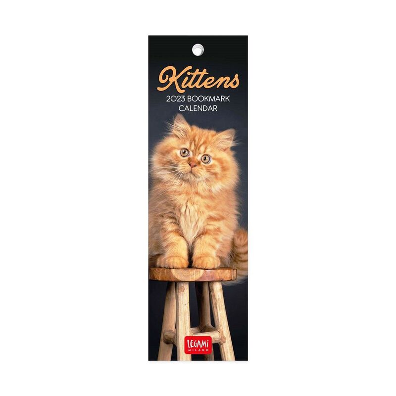 Legami Bookmark Calendar 2023 (5.5 x 18 cm) - Kittens