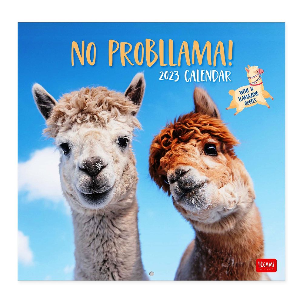 Legami Calendar 2023 (30 x 29 cm) - No Probblama (Llama/Alpaca)