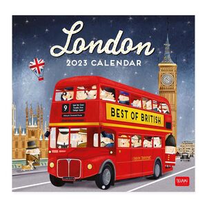 Legami Uncoated Paper Calendar 2023 (30 x 29 cm) - London