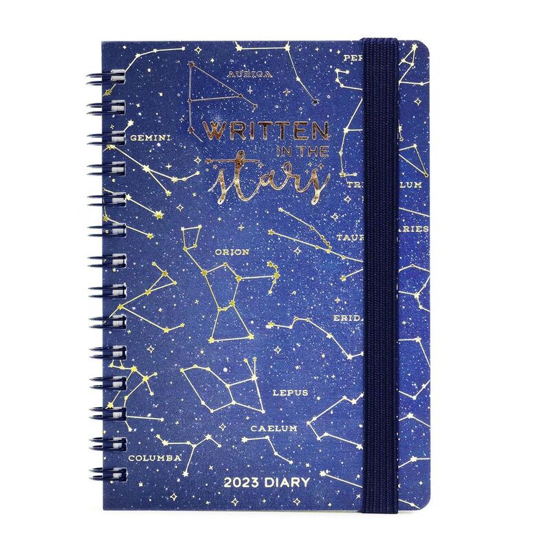 Legami Small Weekly Spiral Bound Diary 12 Month 2023 (9.5 x 13 cm) - Stars