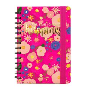 Legami Small Weekly Spiral Bound Diary 12 Month 2023 (9.5 x 13 cm) - Flowers