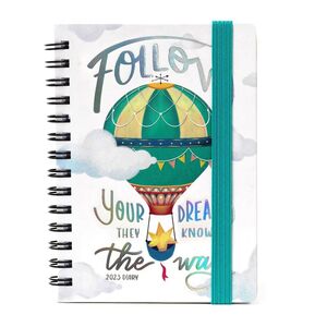 Legami Small Weekly Spiral Bound Diary 12 Month 2023 (9.5 x 13 cm) - Air Balloon