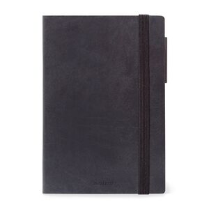 Legami Medium Weekly Diary with Notebook 18 Month 2022/2023 (12 x 18 cm) - Black