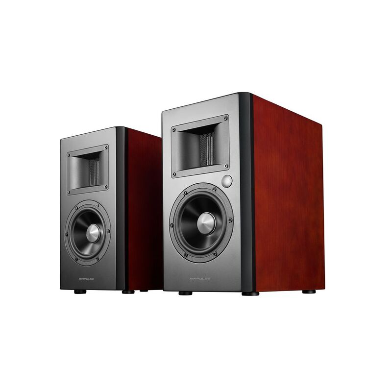 Edifier Air Pulse A200-CH Styling Active Bookshelf Speakers - Cherry Wood (Designed By Phil Jones Cherry BT)