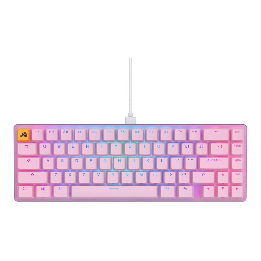 Glorious GMMK2 Pre-Built Edition Compact 65% Modular Mechanical Keyboard - Pink (ANSI US Layout)