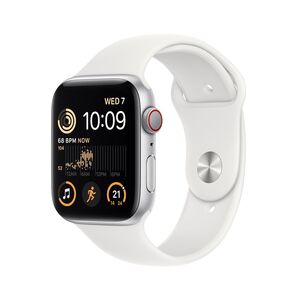 Apple Watch SE 2 (2022) GPS + Cellular 40mm Silver Aluminum Case with White Sport Band