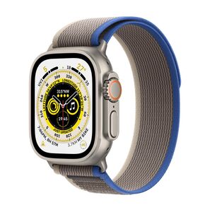 Apple Watch Ultra GPS + Cellular 49mm Gold Titanium Case with Blue Gray Trail Loop - M/L