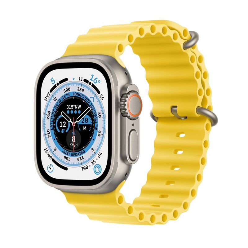 Apple Watch Ultra GPS + Cellular 49mm Gold Titanium Case with Yellow Ocean Band