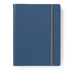Filofax Refillable Notebook A5 Ruled Blue Steel