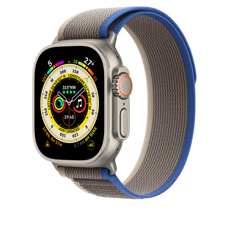Apple 49mm Trail Loop for Apple Watch - Blue/Gray - M/L