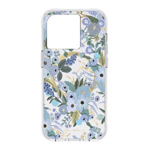 Case-Mate Rifle Paper iPhone 14 Case - Garden Party Blue with Magsafe