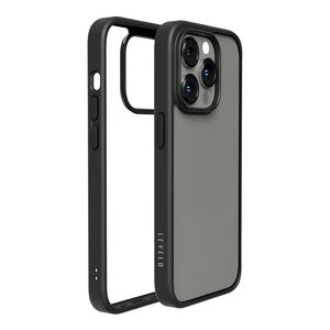 Levelo Solo Clear Back Case for iPhone 14 Pro - Black