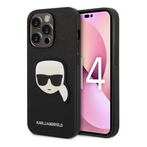 Karl Lagerfeld PU Saffiano Case with Karl Head Patch iPhone 14 Pro Max - Black