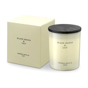 Cereria Molla Premium Vegetable Wax Candle in glass 230g Black Orchid & Lily