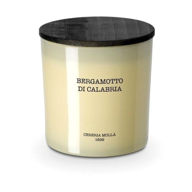 Cereria Molla 2 Wick xl Vegetable Wax Candle in glass 700g Bergamotto di Calabria