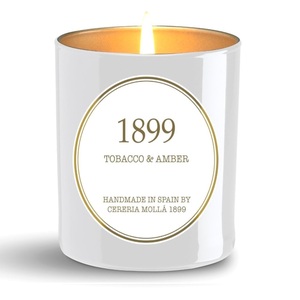 Cereria Molla Premium Vegetable Wax Candle in glass 230g Tobacco & Amber
