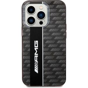 AMG Transparent Double Layer Case with Carbon Pattern Ii for iPhone 14 Pro - Black