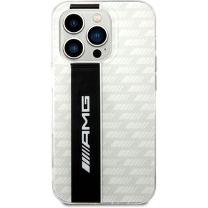 AMG Transparent Double Layer Case with Carbon Pattern II for iPhone 14 Pro Max - White