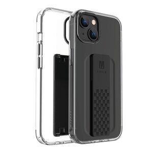 Levelo Graphia IMD Clear Case With Extra Grip For iPhone 14 Plus - Black