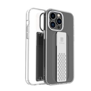Levelo Graphia IMD Clear Case With Extra Grip For iPhone 14 Pro - Silver