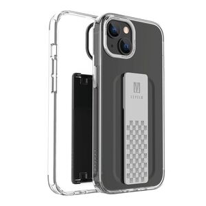Levelo Graphia IMD Clear Case With Extra Grip For iPhone 14 Plus - Silver