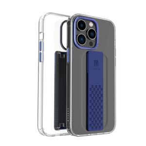 Levelo Graphia IMD Clear Case With Extra Grip For iPhone 14 Pro Max - Blue