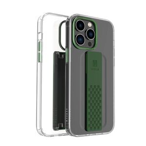 Levelo Graphia IMD Clear Case With Extra Grip For iPhone 14 Pro - Green