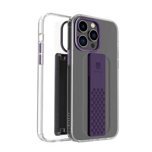 Levelo Graphia IMD Clear Case With Extra Grip For iPhone 14 Pro Max - Pruple