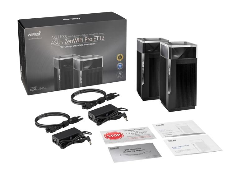 ASUS Zenwifi Pro ET12 Whole Mesh Wi-Fi System - (Pack of 2)