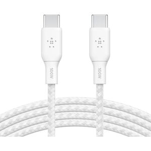 Belkin Cable Braided USB-C To USB-C 2.0 100W 3m - White