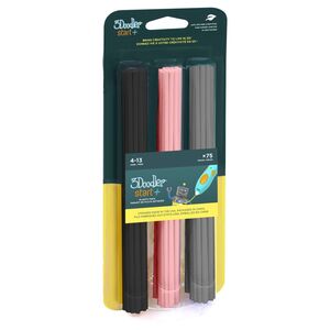 3Doodler Start  Eco-Plastic Collection Refill Filament - Color Pop (Black/Pink/Grey) (Pack of 75)