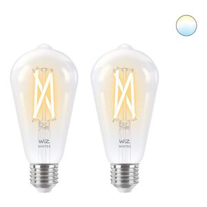 Wiz Filament Clear ST64 E27 Smart Light Bulb (Pack Of 2)