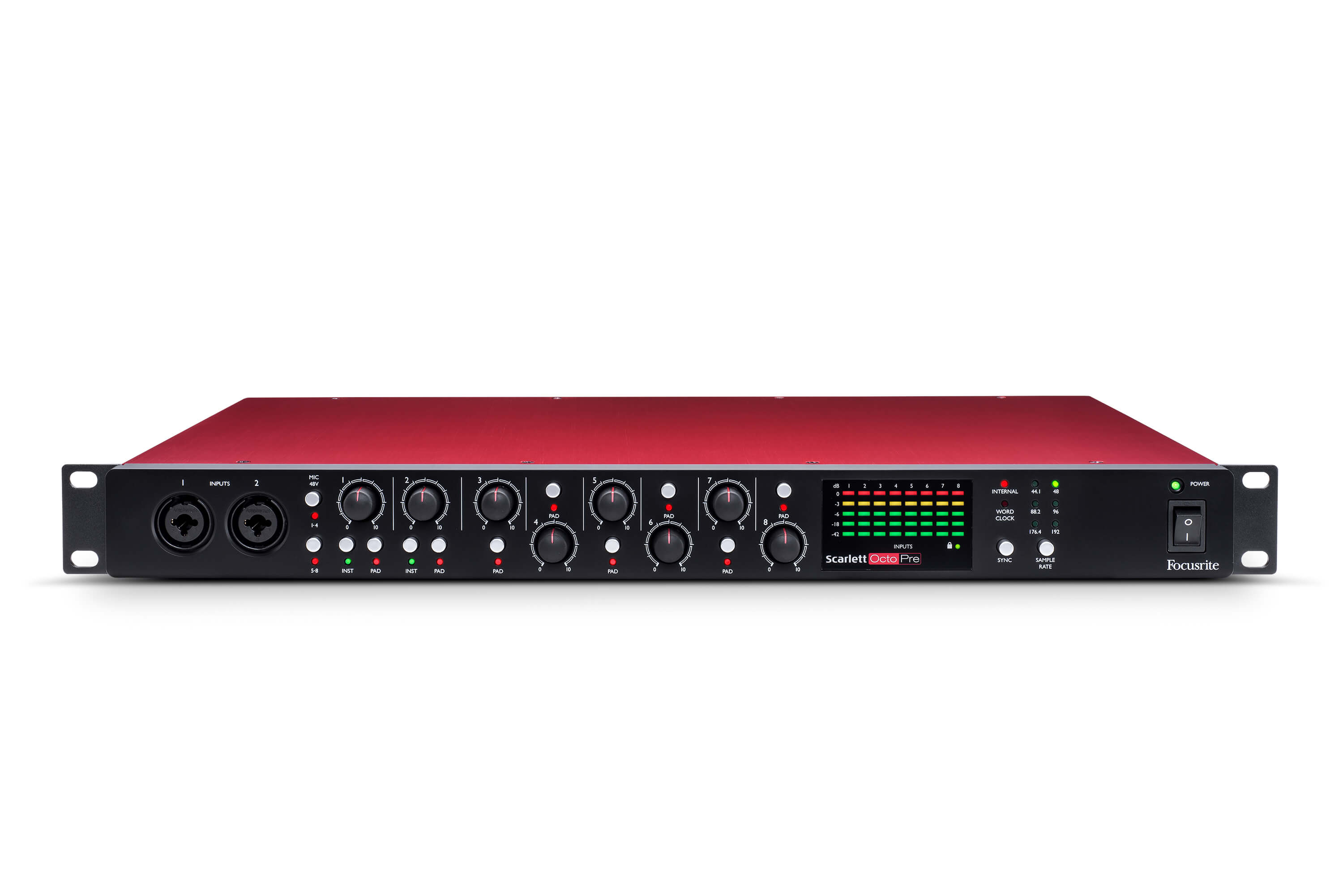 Focusrite Rackmount 8 Channel Mic Preamp And AD Converter Black