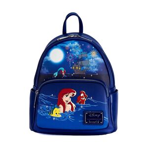 Loungefly Leather Disney The Little Mermaid Ariel Firework Mini Backpack (Glows In The Dark)