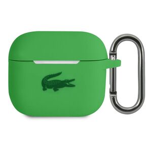 Lacoste Airpods Case Liquid Silicone Glossy Printing Logo For AirPods 3 - Green