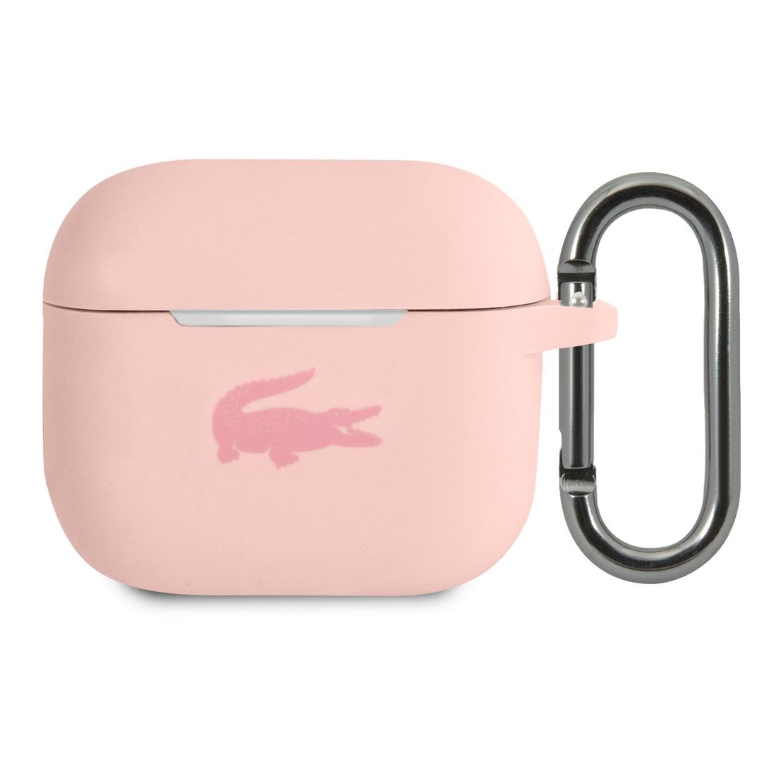 Lacoste Airpods Case Liquid Silicone Glossy Printing Logo For AirPods 3 - Pink