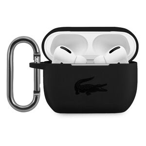 Lacoste Airpods Case Liquid Silicone Glossy Printing Logo For AirPods Pro - Black