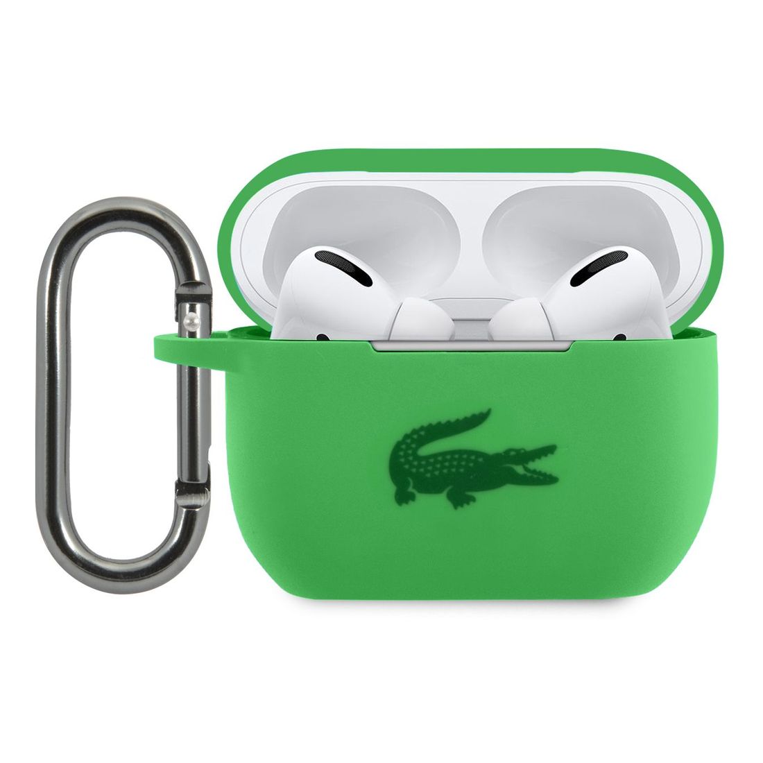Lacoste Airpods Case Liquid Silicone Glossy Printing Logo For AirPods Pro - Green