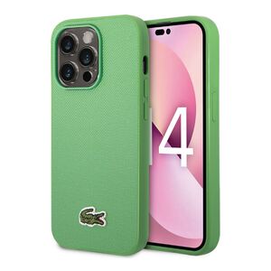 Lacoste Hard Case Iconic Petit Pique PU Woven Logo Estragon For iPhone 14 Pro - Green