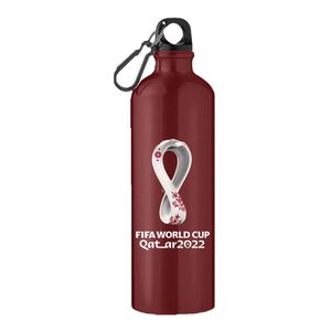 Fifa World Cup 2022 Printed Aluminum Water Bottle - Maroon 750 ml