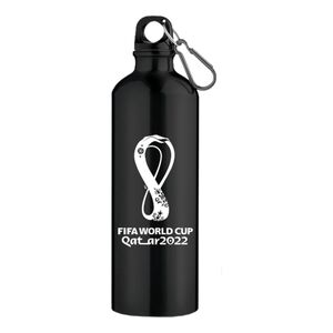 Fifa World Cup 2022 Printed Aluminum Water Bottle - Black 750 ml