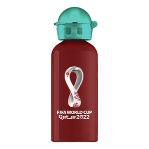 Fifa World Cup 2022 Printed Kids Aluminum Bottle - Maroon 400 ml