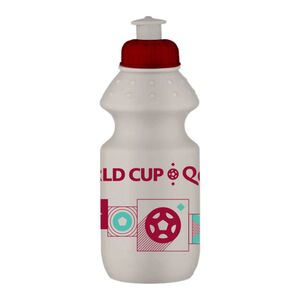 Fifa World Cup 2022 Printed Kids Sport Leak Proof Water Bottle - Cream/Maroon 350 ml