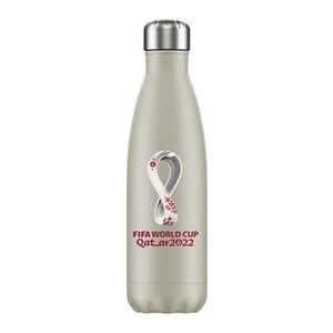 Fifa World Cup 2022 Printed Vacuum Double Wall Stainless Steel Bottle - Cream 500 ml