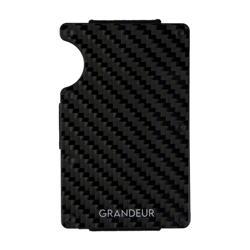 Grandeur Carbon Fiber Cardholder RFID 85 x 45 mm - Black  (Holds up to 12 cards)