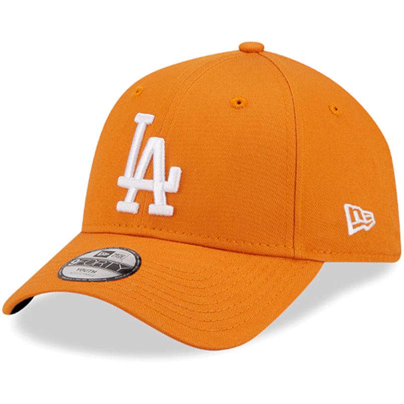 New Era MLB League Essential 9Forty Los Angeles Dodgers Kids Snapback Cap - Orange (Youth)